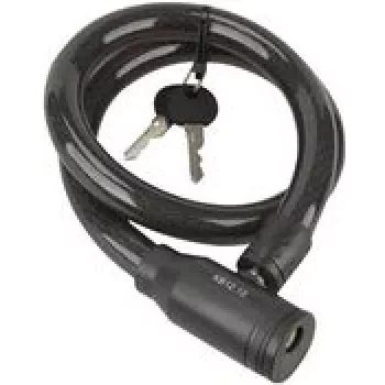Candado de cable FISCHER 85846, 800 mm de longitud, negro, cable de seguridad flexible para bicicletas y patinetes