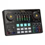 Interfaz de audio USB MAONO AME2 negra con efectos integrados, tarjeta de sonido compacta de sobremesa