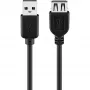 Wentronic Goobay cable alargador USB 2.0 Hi-Speed, negro, 5 m - conector macho USB 2.0 (tipo A) > conector hembra USB 2.0 (tipo A) (68905)