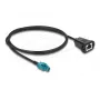 Cable coaxial DELOCK 90700 – 1 m, HSD Z a RJ-45, negro/azul