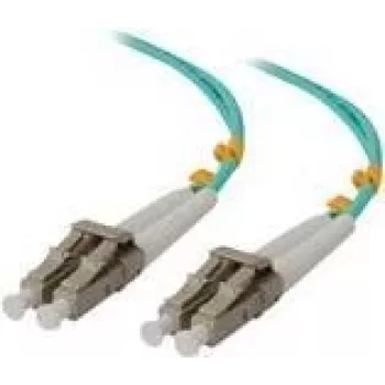 ALOGIC - Cable de red - LC multimodo (macho) a LC multimodo (macho) - 1,0 m - 3 mm - fibra óptica - dúplex - 50/125 micrómetros - OM4 - libre de halógenos (LCLC-01-OM4)