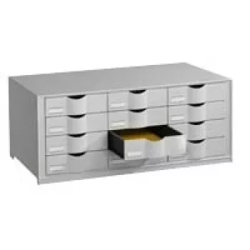 Cajonera Paperflow EO9H4442.02 gris claro A4 12 cajones