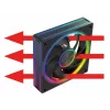 Ventilador de caja MODECOM VOLCANO LOOP 120 ARGB, 120 mm, PWM, 400–1400 rpm, negro