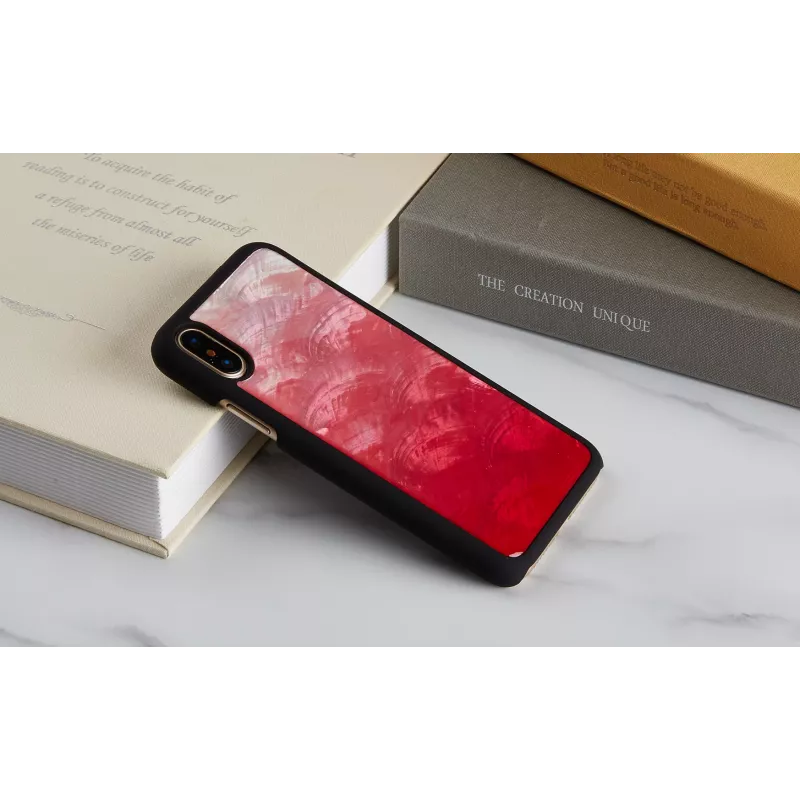 Funda para smartphone iKins para iPhone XS / XS S – pink lake y negra, funda protectora