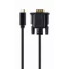 Gembird A-CM-VGAM-01 cable adaptador de USB-C a VGA macho, 1920x1080 60 Hz, 2 m, negro