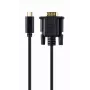 Gembird A-CM-VGAM-01 cable adaptador de USB-C a VGA macho, 1920x1080 60 Hz, 2 m, negro