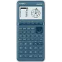 Calculadora gráfica CASIO FX-7400GIII con pantalla cian, visualización de 21 dígitos