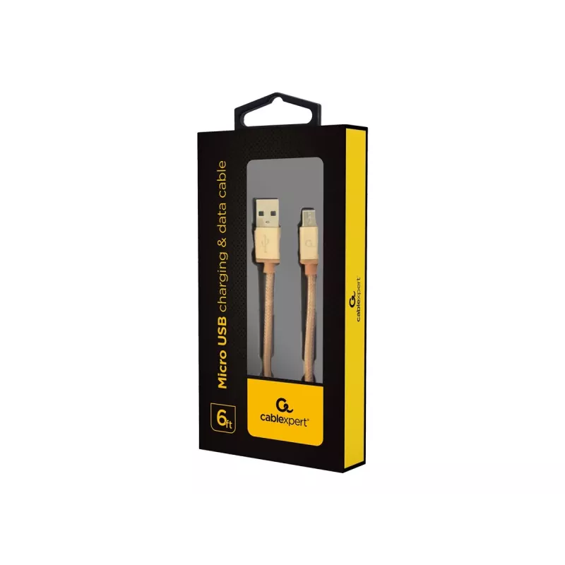 Cable USB 2.0 GEMBIRD CCB-mUSB2B-AMBM-6 — USB A a Micro-USB B, 1,8 m, dorado