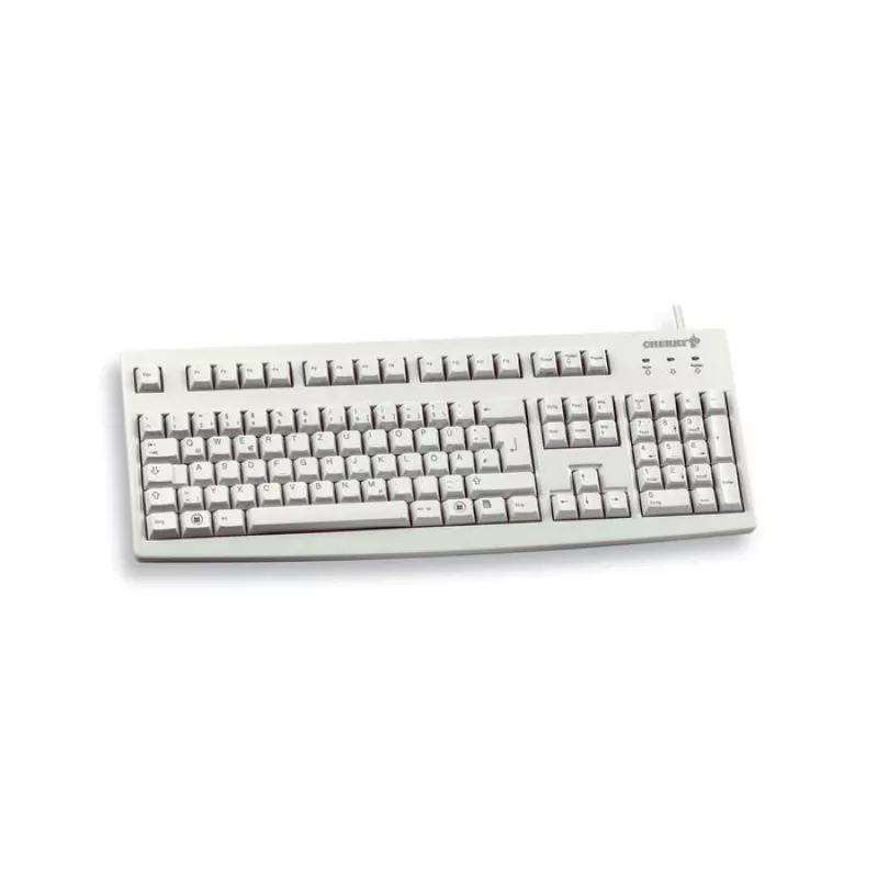 Teclado CHERRY G83-6104 universal USB QWERTY inglés US gris