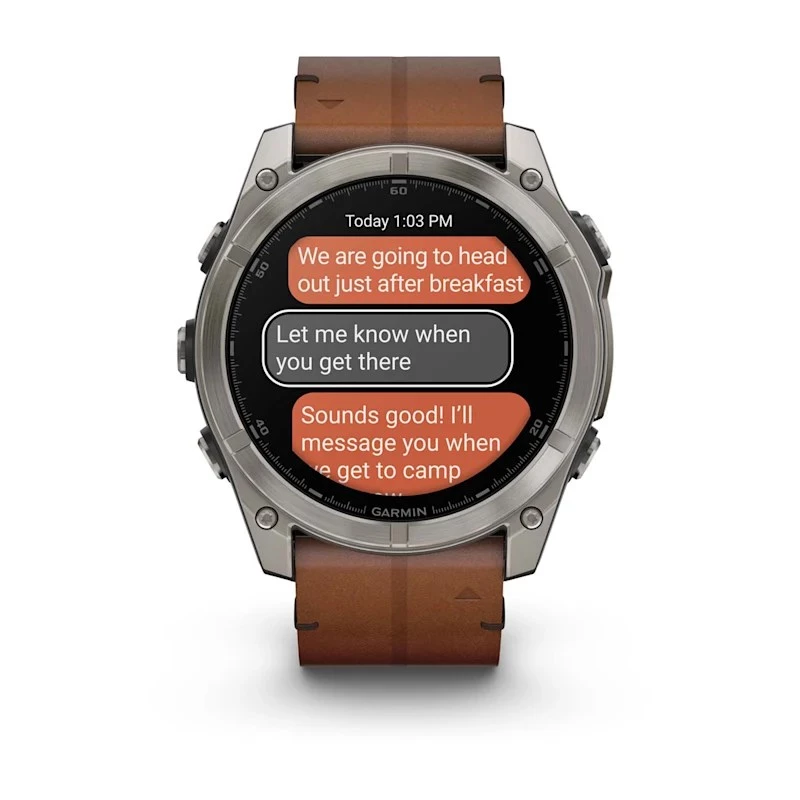 Garmin Fenix 8 3,56 cm (1,4) AMOLED 51 mm Digital 454 x 454 Píxeles Pantalla táctil Titanio Wi-Fi GPS (Satélite)
