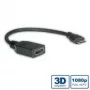 VALUE High Speed - Cable de vídeo/audio/red - HDMI - HDMI, 19 pines (H) - Mini-HDMI, 19 pines (M) - 15 cm - apantallado - negro (11.99.5586)