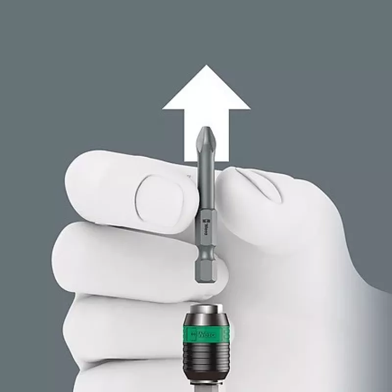 Wera 826 T Kraftform Turbo Destornillador portapuntas con Rapidaptor, 1/4 de pulgada