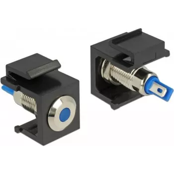 Delock 86461 Keystone LED, azul 6 V, negro