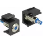 Delock 86461 Keystone LED, azul 6 V, negro
