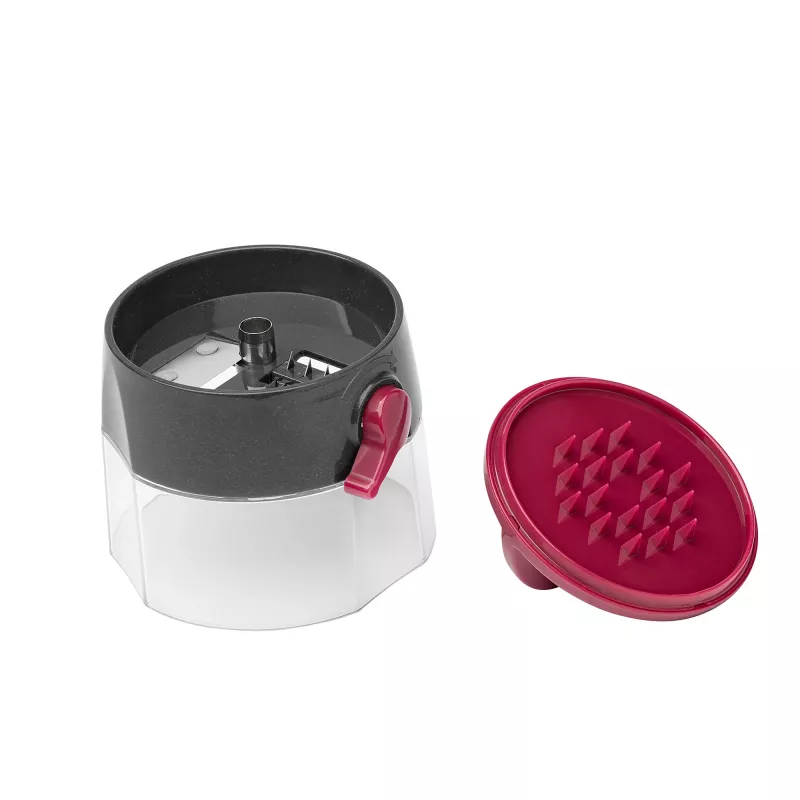 Picadora manual JATA HMAQ4508 negra rosa cuchilla de acero inoxidable