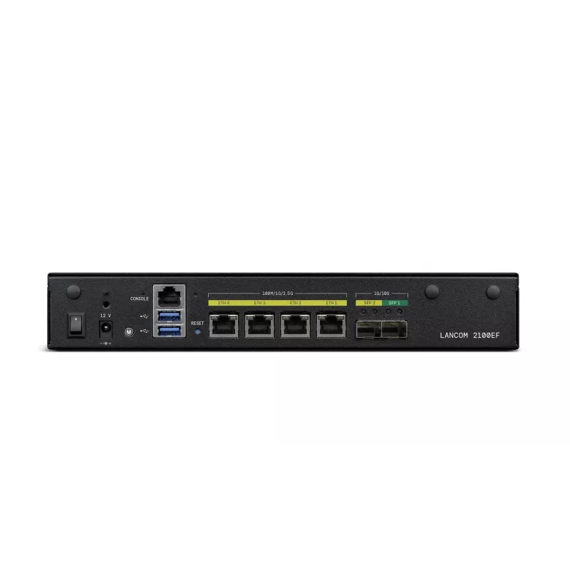 LANCOM 2100EF – Gateway SD-WAN – con fibra óptica y Ethernet – 1GbE, 2.5GbE – 1U – gestionado en la nube – montaje en sobremesa/rack (61109)