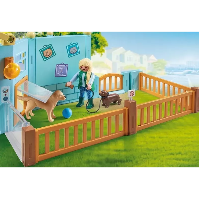 Figura de juego PLAYMOBIL My Life 71742 hotel de animales con figuras – set de juego con edificio de hotel y figuras de animales
