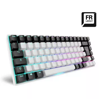 Sharkoon SKILLER SGK50 S3 teclado gaming USB AZERTY francés blanco