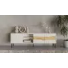 Mueble TV cama meble INSERTO 3D1W 190x40x62 cm acabado cashmere con LED