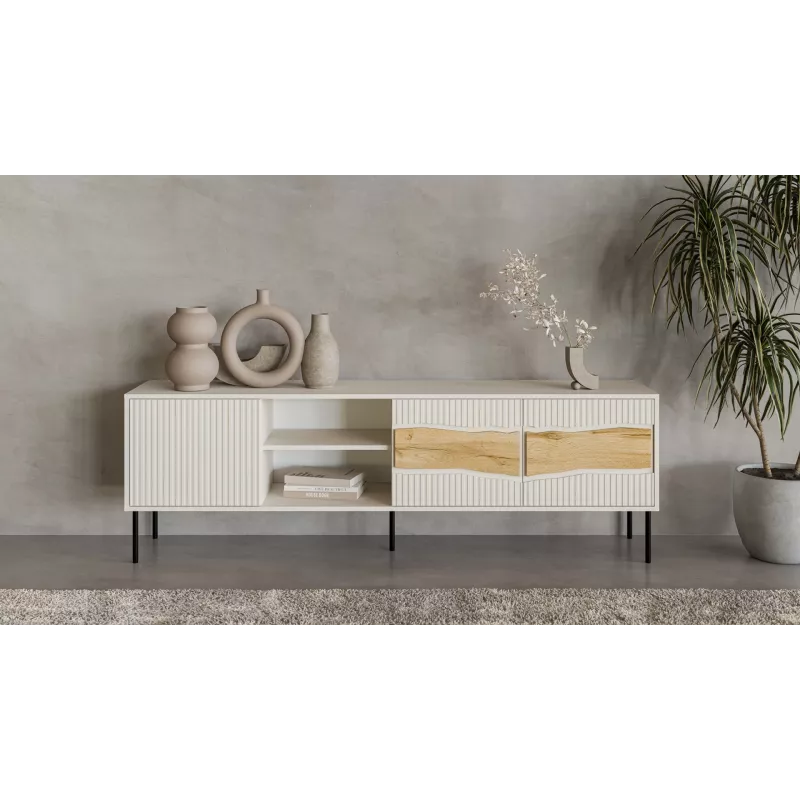 Mueble TV cama meble INSERTO 3D1W 190x40x62 cm acabado cashmere con LED