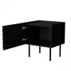 Mesita de noche Cama meble LUCCA, 2 uds., 47x40x52 cm, negro, MDF/aglomerado
