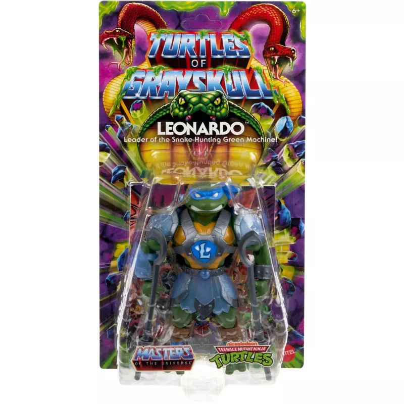 Figura de acción MATTEL MotU Origins Core Leonardo JBN03 — figura de colección de 6 pulgadas, articulada