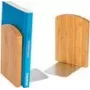 Sujetalibros WEDO 61 1207 — bambú, marrón, 120×117×172 mm (par)
