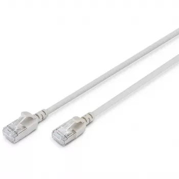 Cable de parcheo Digitus CAT 6A F-FTP slim 10 m gris