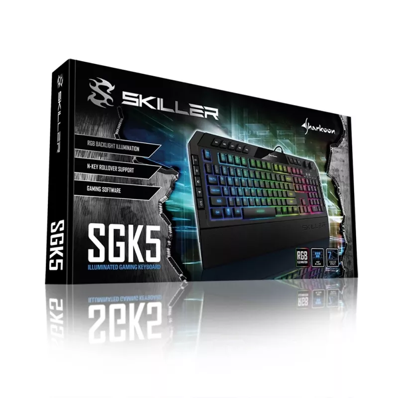 Teclado gaming Sharkoon Skiller SGK5 USB QWERTZ alemán negro