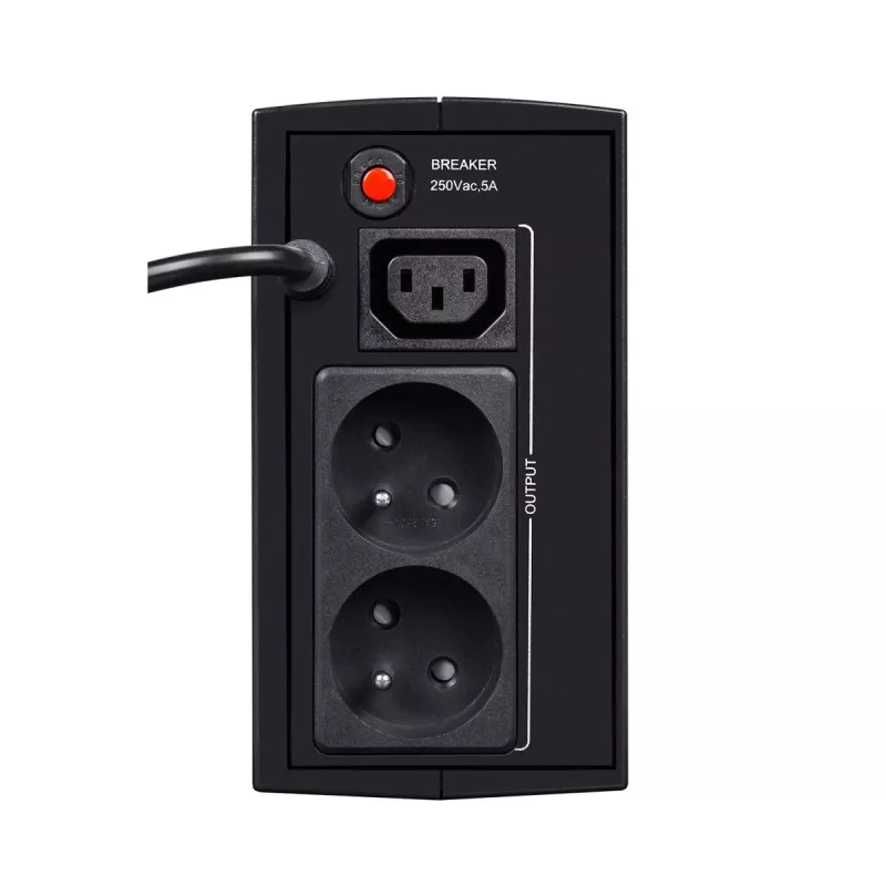 Sistema de alimentación ininterrumpida EVER DUO 350 AVR, SAI torre line-interactive, 0,35 kVA (245 W), 2 salidas C13, batería VRLA de 12 V 5 Ah
