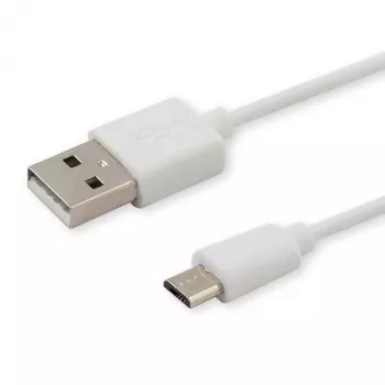 Cable USB SAVIO CL-123 USB 2.0, USB A a Micro-USB B, 1 m, blanco