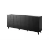 Cómoda Cama Meble ETNA 2000×420×820 mm, negro mate, aglomerado