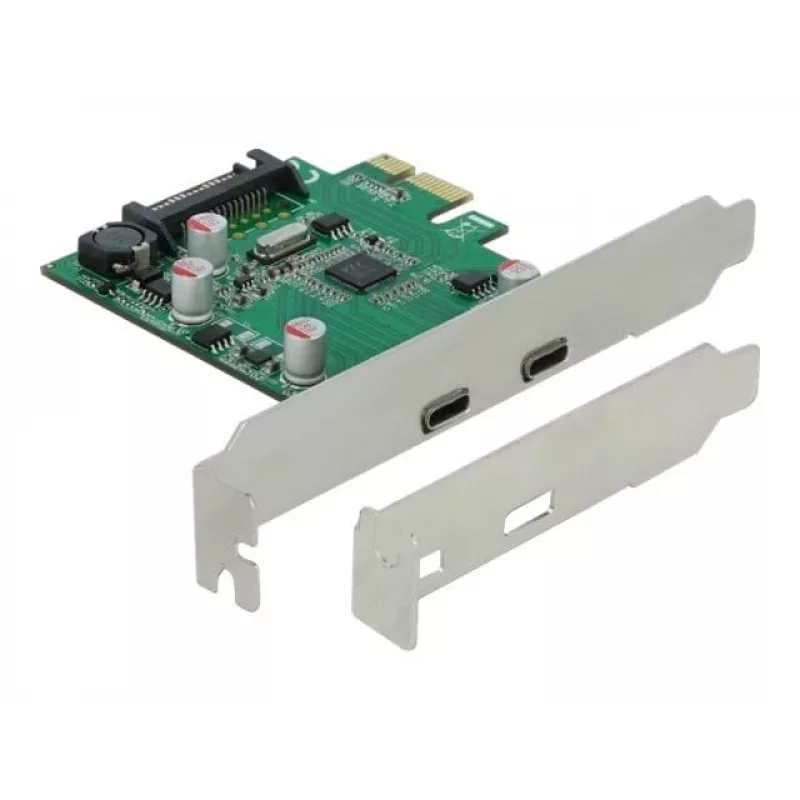 Tarjeta DeLOCK PCI Express x1 a 2 conectores hembra USB Type-C™
