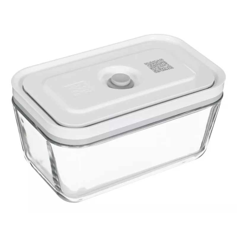 ZWILLING Fresh & Save 36803-003-0 set de recipientes rectangulares de vidrio al vacío, 3 uds. (S/M/L, 0,35/0,75/1,6 L), borosilicato, apto para microondas/horno/lavavajillas, gris/transparente