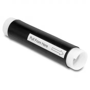 Tubo termorretráctil DeLOCK 20858 25 mm x 130 mm negro silicona 2 uds.