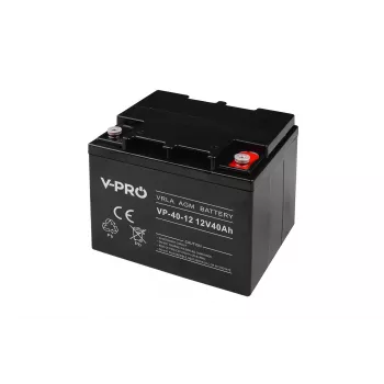 Batería AGM sellada Volt Polska VPRO 12V 40Ah – batería de plomo-ácido recargable para SAI y servicio de reserva