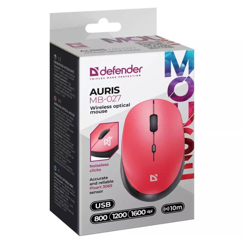 Ratón inalámbrico DEFENDER AURIS MB-027 interfaz