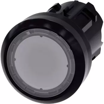Siemens pulsador actuador plano, anillo frontal plástico transparente SIRIUS ACT 3SU1001-0AB70-0AA0 1 ud. (3SU1001-0AB70-0AA0)