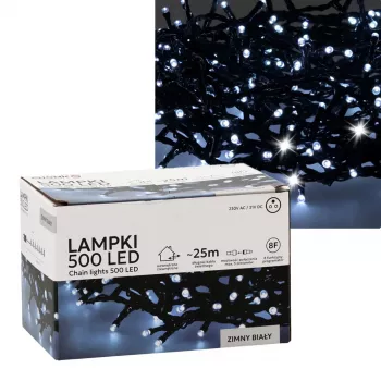 Set de barras de luz LED Extralink 500L blanco frío — longitud 3 m + 25 m interior/exterior