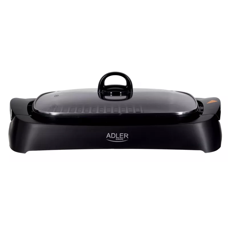 Parrilla eléctrica de sobremesa Adler AD 6610, 3000 W, negra, parrilla+plancha rectangular de doble zona