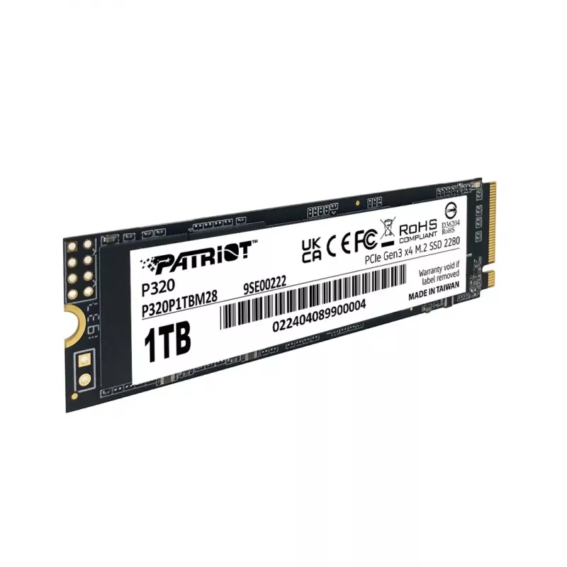 Unidad SSD Patriot Viper P320 M.2 PCIe Gen3x4 512GB 3000MB/s