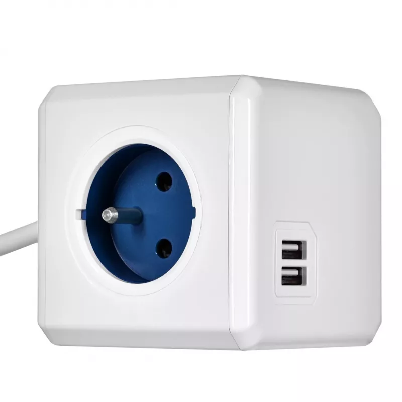 Regleta Allocacoc 2402BL/FREUPC 1,5 m 4 tomas AC interior azul, blanco