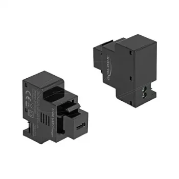 Módulo Keystone DELOCK USB-C Power Delivery 20W negro