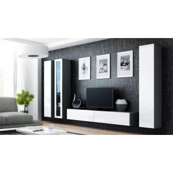 Armario cerrado Cama VIGO '180' 180/40/30 roble Sonoma/blanco brillo