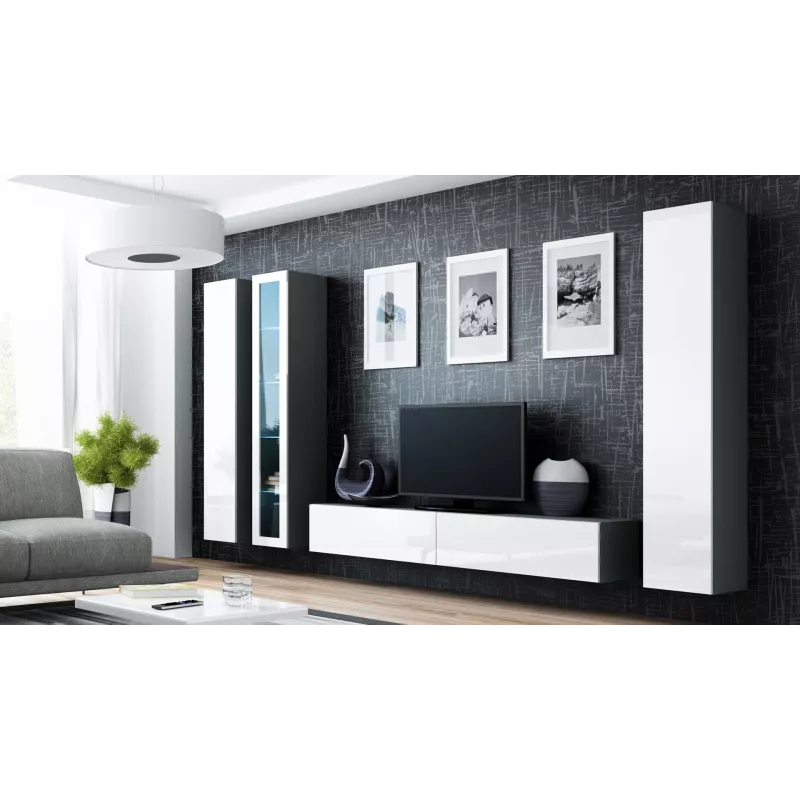 Armario cerrado Cama VIGO '180' 180/40/30 roble Sonoma/blanco brillo