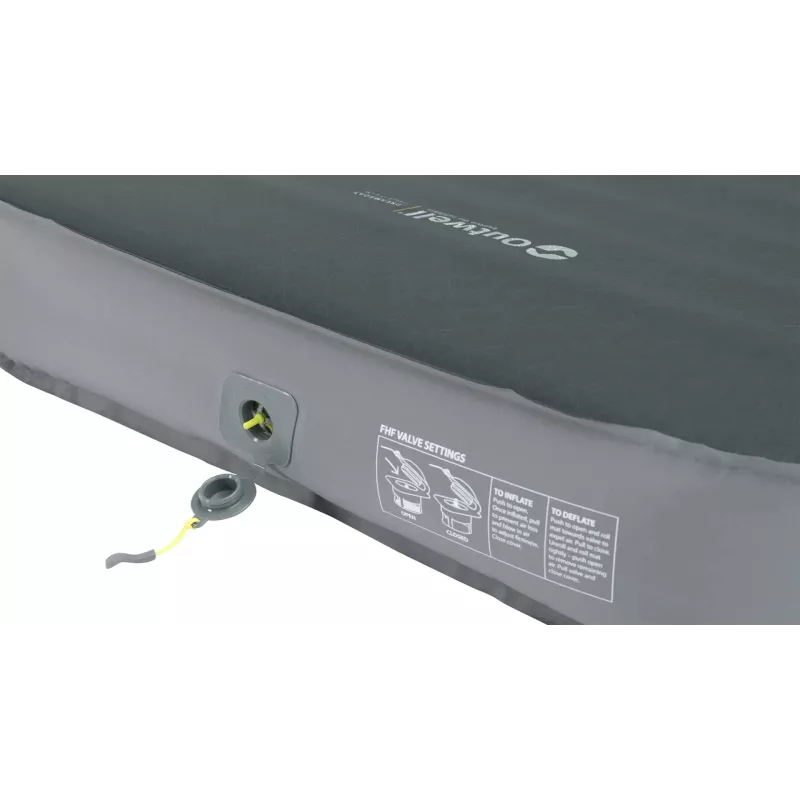 Colchón individual Outwell Dreamboat Single – poliéster, 810×2070×120 mm, verde/gris