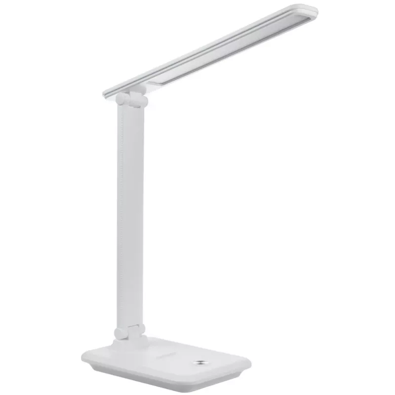 Lámpara de escritorio LED MACLEAN MCE614W 9 W, blanca, inclinable y regulable