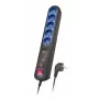 Regleta Lestar LFT 2005 — 5 tomas tipo F, cable de 2,5 m, gris/negro