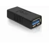 Adaptador DELOCK USB 3.0-A USB-A a USB-A negro, transferencia de datos USB 3.0