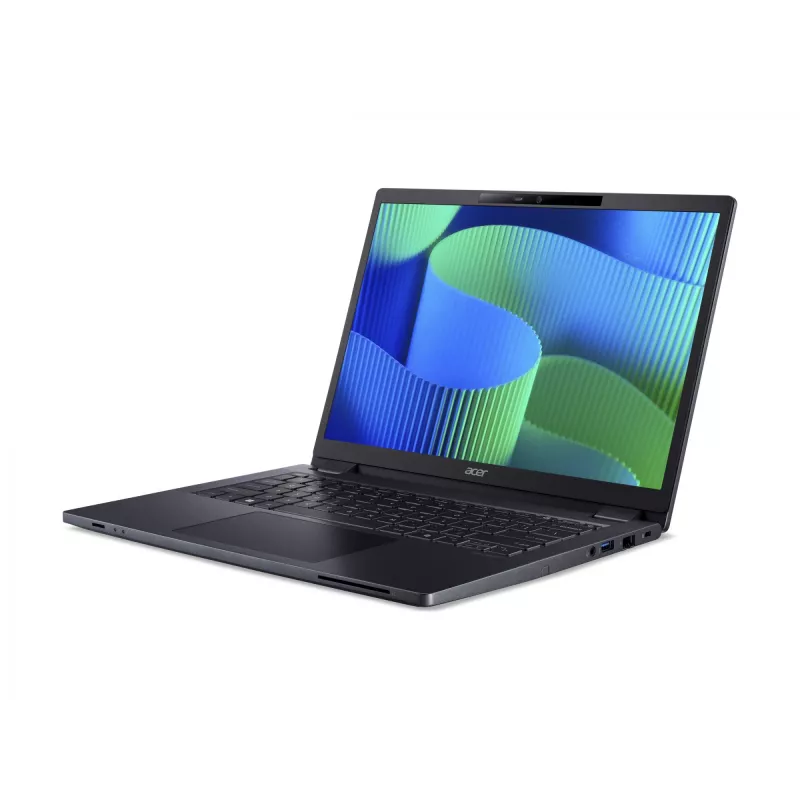 Portátil Acer TravelMate TMP414-53-G2-TCO-585Q 14" WUXGA (1920 x 1200), Intel Core 5 120U, 16 GB DDR5, SSD 256 GB, Intel Iris Xe Graphics, 4G LTE, Windows 11 Pro, azul pizarra